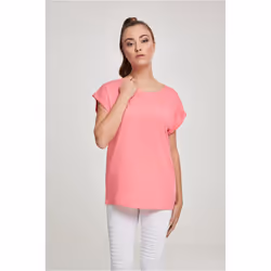 Urban Classics Ladies Extended Shoulder Tee, Tee-shirt, Adulte, Femelle, Rose, 4XL, SML