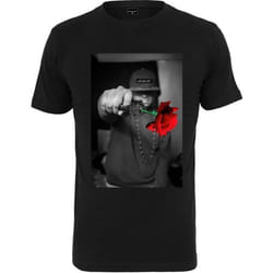 T-shirt homme Mister Tee - PISTOLE ROSE noir - coupe Regular - col arrondi