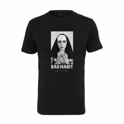T-shirt homme - MISTER TEE - BAD HABIT - noir - col arrondi - manches courtes