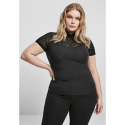 T-shirt femme Urban Classics flock lace turtleneck (grandes tailles)