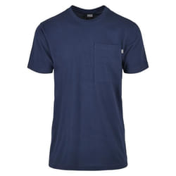 T-shirt - Urban Classics - Basic Pocket - Bleu foncé - Coton - Manches courtes