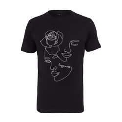 T-shirt femme Mister Tee one line rose