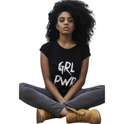 T-shirt grandes tailles femme Mister Tee GRL PWR