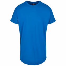 T-shirt - Urban Classics - Long Shaped Turnup Tee - Bleu - 100% Coton - Manches Courtes