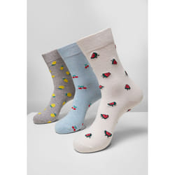 Pack de 3 chaussettes Urban Classics recycled yarn fruit