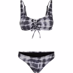 Bikini femme Urban Classics lace up tie dye