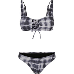 Bikini femme Urban Classics lace up tie dye