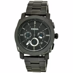 FOSSIL MACHINE HOMME 45MM BRACELET ACIER INOXYDABLE NOIR QUARTZ MONTRE FS4552