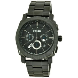 FOSSIL MACHINE HOMME 45MM BRACELET ACIER INOXYDABLE NOIR QUARTZ MONTRE FS4552