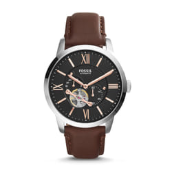 Fossil ME3061P montre Montre bracelet Mâle Mécanique (enroulage automatique) Argent