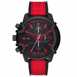 Montre - Diesel - DZ4530 - Quartz - 48mm - Étanche 50m - Silicone Rouge