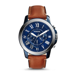 Fossil FS5151P montre Montre bracelet Mâle Quartz Bleu, Acier inoxydable