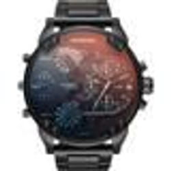 DIESEL HOMME 55MM BRACELET & BOITIER ACIER INOXYDABLE QUARTZ MONTRE DZ7395