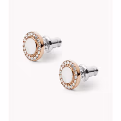Fossil JF02659791 boucle d'oreille Acier inoxydable Blanc