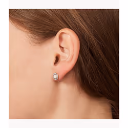 Fossil JF02659791 boucle d'oreille Acier inoxydable Blanc
