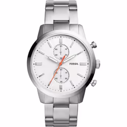 Montre - FOSSIL - TOWNSMAN FS5346 - Chronographe - Blanc - Acier Inoxydable