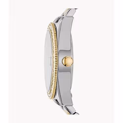 Fossil Scarlette Mini Montre bracelet Femelle Quartz Acier inoxydable Or, Argent