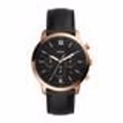 Chronographe - FOSSIL - NEUTRA CHRONO FS5381 - Acier Inoxydable - Noir - Or Rouge
