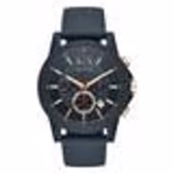 Montre chronographe - Armani Exchange - AX1335 - Quartz - Étanche 3 Atm - Silicone gris bleu