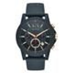 Montre chronographe - Armani Exchange - AX1335 - Quartz - Étanche 3 Atm - Silicone gris bleu