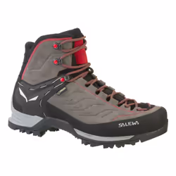 Salewa MTN Trainer Mid GTX, Mâle, Adulte, Charbon de bois, Gris, Rouge, Bottes d’extérieur, Randonnée, Trekking, Charcoal/Pap ...