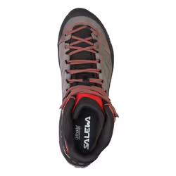 Salewa MTN Trainer Mid GTX Mâle Adulte Charbon de bois, Gris, Rouge