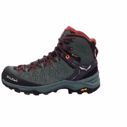 Chaussures de Randonnée - SALEWA - WS Alp Trainer 2 Mid Gtx - Noir-Vert - Femme - Respirantes