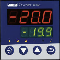 Quantrol LC300 Régulateur de température l, j, t, k, e, n, s, r, Pt100, Pt1000, kty Relais 3 a (l x l x h) 80 x 96 x 96 mm A503561 - Jumo