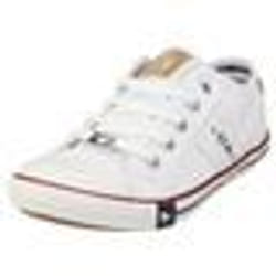 Baskets Mustang Low Top Femme - Blanc - Canvas - Lacets