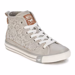 Sneaker - MUSTANG - Mustang Sneaker - Gris clair - Femme - Synthétique - Lacets - Plat