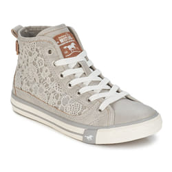 Sneaker - MUSTANG - Mustang Sneaker - Gris clair - Femme - Synthétique - Lacets - Plat