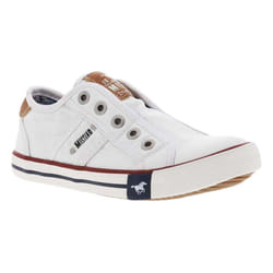 Baskets basses mixte enfants en coton blanc
