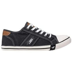 Baskets basses - Mustang - Femme - Noires - Lacets plats - Textile