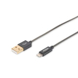 Ednet 31070 câble Lightning 1 m Noir