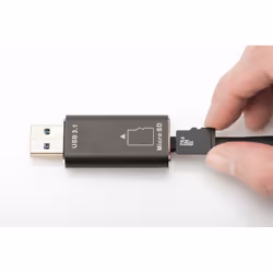Ednet 31519 lecteur de carte mémoire USB 3.2 Gen 1 (3.1 Gen 1)/Lightning Noir
