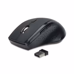Ednet 81098, Droitier, Optique, RF sans fil, 1600 DPI, Noir