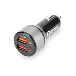 Ednet 84103 chargeur d'appareils mobiles Téléphone portable, Smartphone, Tablette Noir, Gris Allume-cigare Auto