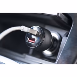Ednet 84103 chargeur d'appareils mobiles Téléphone portable, Smartphone, Tablette Noir, Gris Allume-cigare Auto