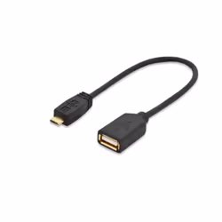 Ednet 84192, 0,2 m, Micro-USB B, USB A, USB 2.0, Noir