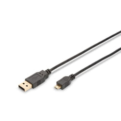 Ednet 84199 câble USB 1 m USB 2.0 USB A Micro-USB B Noir