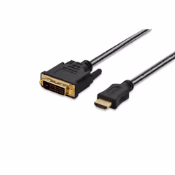 Ednet 84487, 5 m, HDMI, DVI-D, Mâle, Mâle, Or