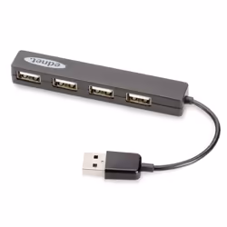 Ednet 85040, USB 2.0, USB 2.0, 480 Mbit/s, Noir, 15 mm, 94 mm