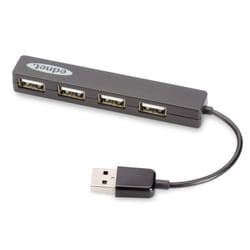 Ednet 85040 hub & concentrateur USB 2.0 480 Mbit/s Noir