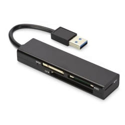 Ednet USB 3.0 MCR lecteur de carte mémoire USB 3.2 Gen 1 (3.1 Gen 1) Noir