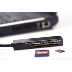 Ednet USB 3.0 MCR lecteur de carte mémoire USB 3.2 Gen 1 (3.1 Gen 1) Noir