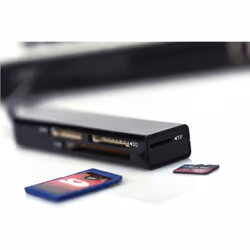 Ednet 85241 lecteur de carte mémoire USB 2.0 Noir