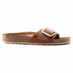 Mules Madrid Big Buckle Etroite Cuir Marron