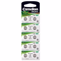 10 PILES ALCALINE CAMELION AG0-LR521-G0-379-SR521W 1.5V