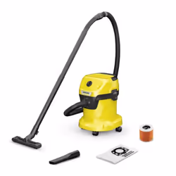 Kärcher WD 3 V-15/4/20, 1000 W, Aspirateur sans sac, Sec&amp;humide, Sac à poussière, 15 L, Noir, Jaune