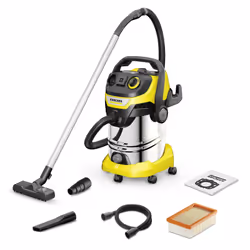 Kärcher WD 6 P S V-30/6/22/T, Sec&humide, Noir, Acier inoxydable, Jaune, Toison, Rotatif, Acier inoxydable, 30 L